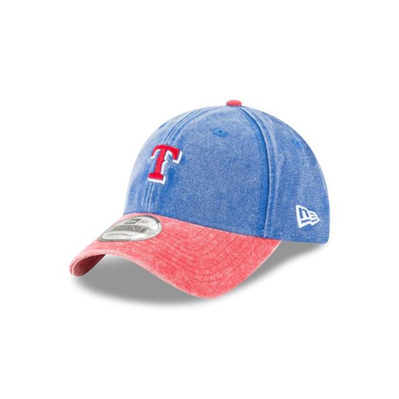 MLB Texas Rangers Rugged Canvas 9Twenty Adjustable (JCD2540) - Blue New Era Caps